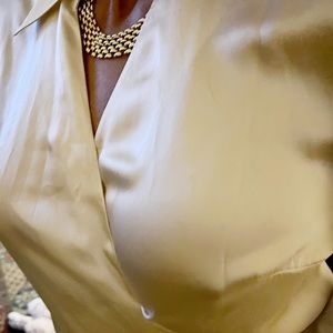 Silk wrap blouse